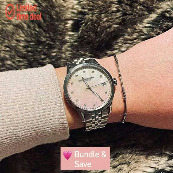 Stainless Steel Morse Code Bracelet Adjustable 7-8.5 Inch Unisex Gift - Picture 6 of 7